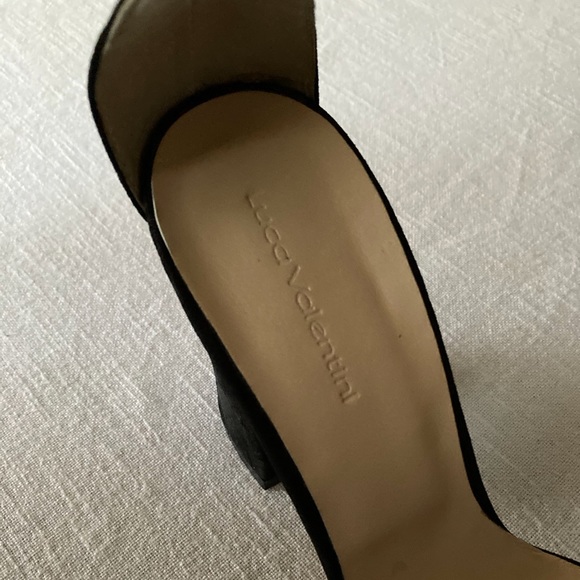 🇮🇹 Luca Valentini Black Suede Block Heel Strap - Picture 10 of 14